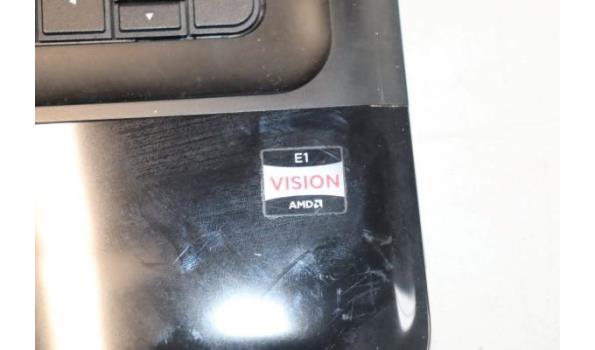 Laptop COMPAQ, AMD vision E1, werking en paswoord niet gekend, zonder lader